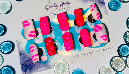 Balloon Love Square – Medium Press-On Nails | Chic & Comfortable Wear