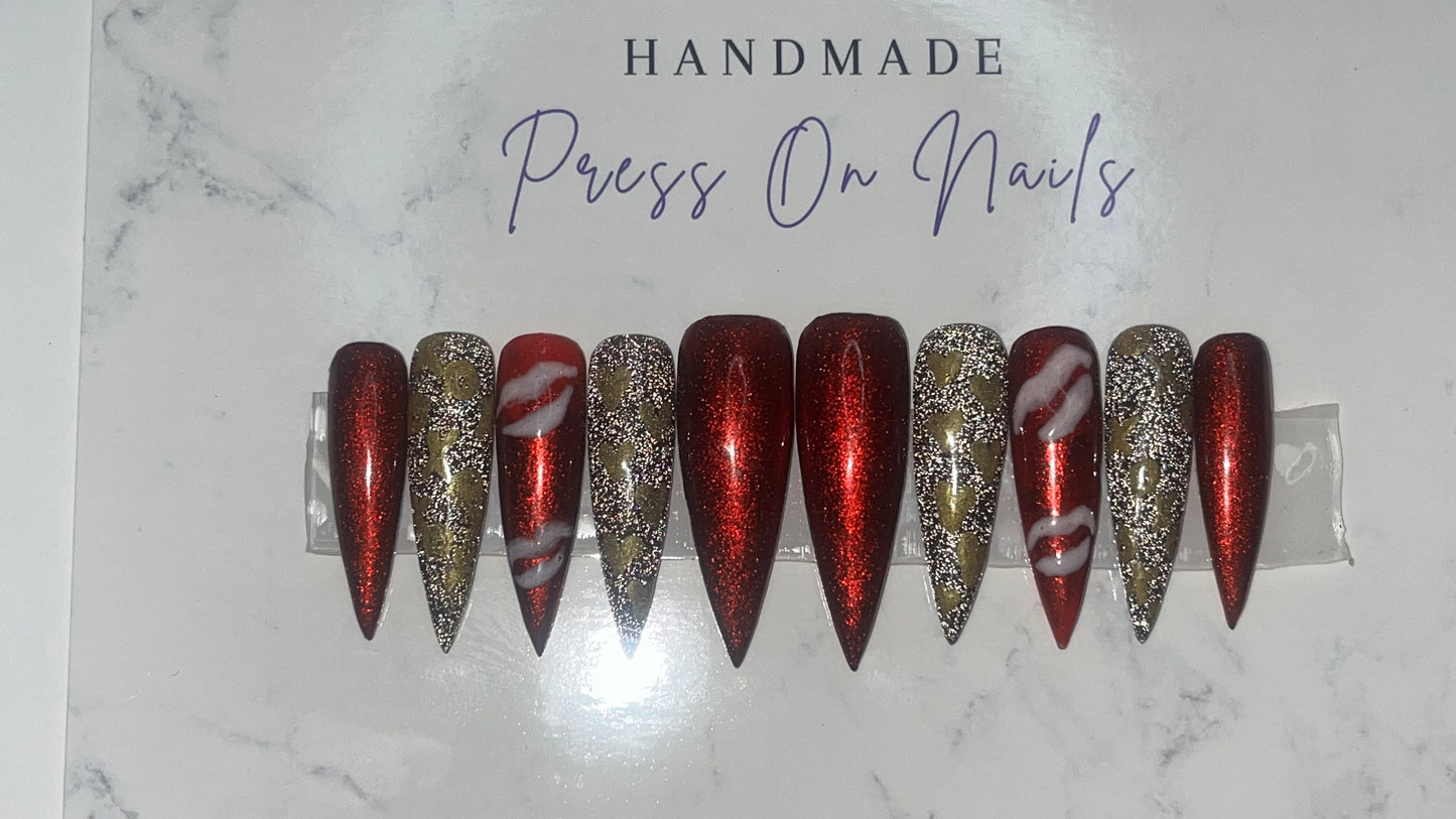 Ruby Kisses XXXL Stiletto– Medium Press-On Nails | Bold & Fierce (Copy)