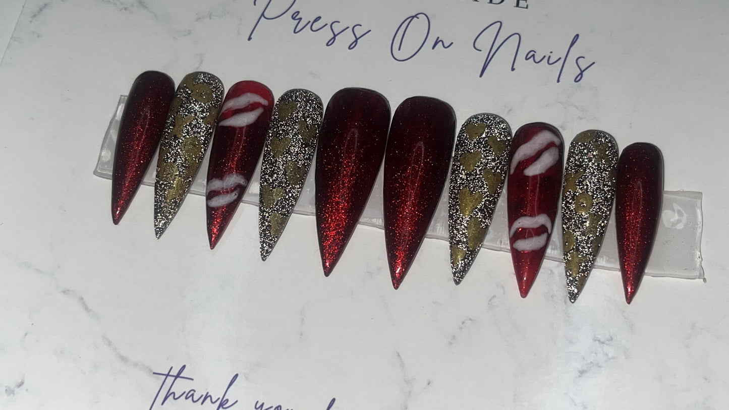 Ruby Kisses XXXL Stiletto– Medium Press-On Nails | Bold & Fierce (Copy)