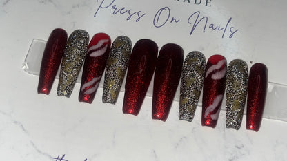 Ruby Kisses XXXL Coffin – Medium Press-On Nails | Bold & Fierce