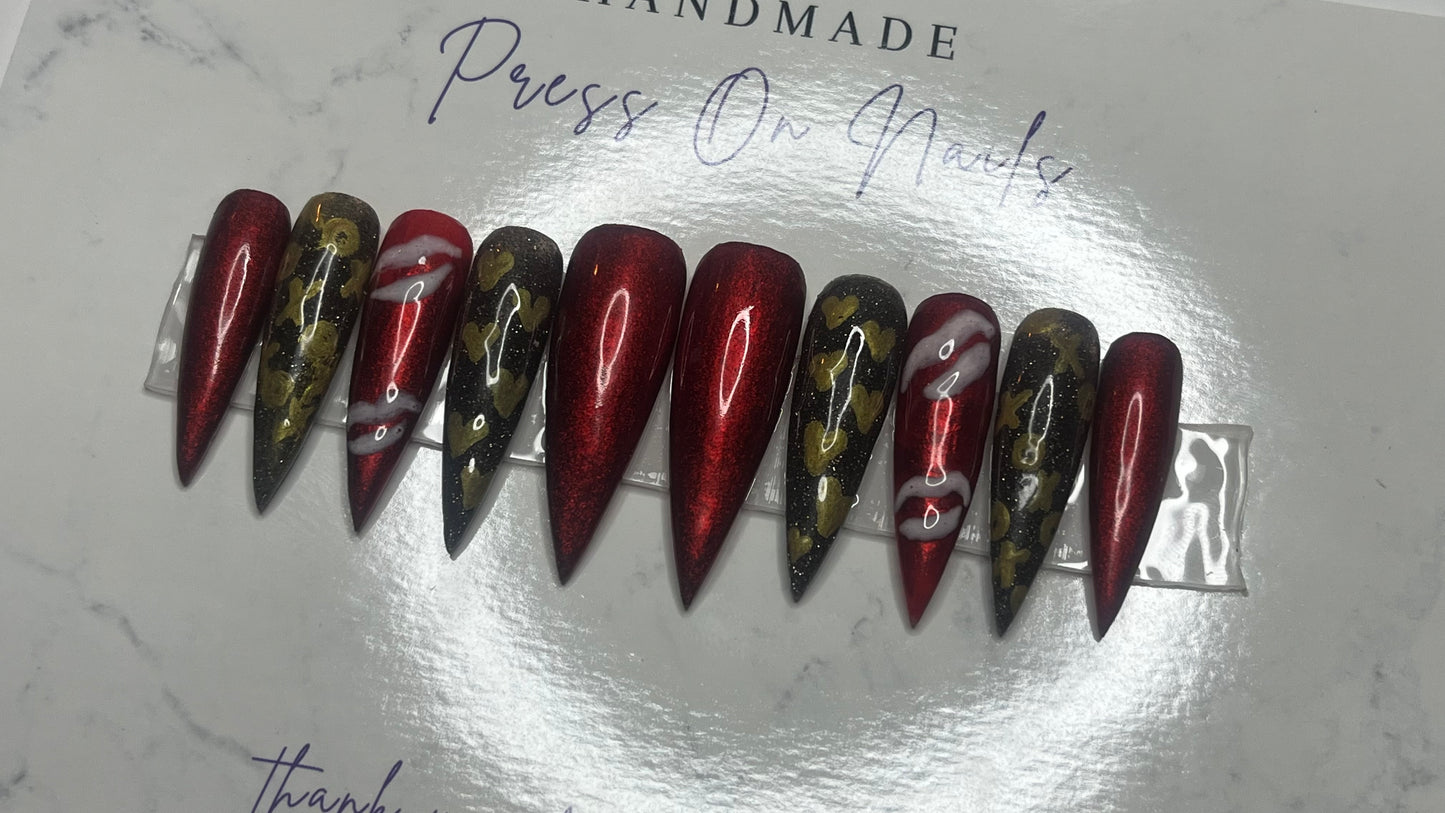 Ruby Kisses XXXL Stiletto– Medium Press-On Nails | Bold & Fierce (Copy)