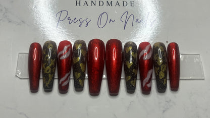 Ruby Kisses XXXL Coffin – Medium Press-On Nails | Bold & Fierce