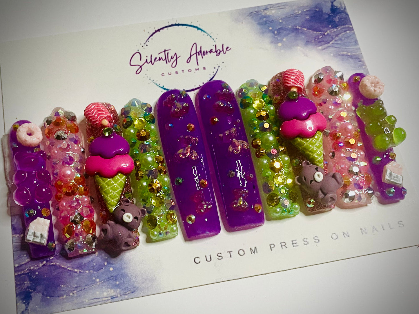 Kandi Koated XXXL – Medium Press-On Nails | Sweet & Bold